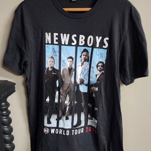 Newsboys Black Graphic T-Shirt Autographed